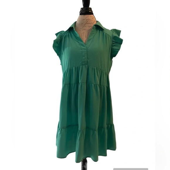 Umgee ruffle tiered dress, large - Picture 3 of 10